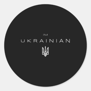 Ich bin Ukrainer - I Am Ukrainian Unterstütze Patr Runder Aufkleber