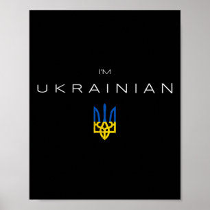Ich bin Ukrainer - Ich bin aus der Ukraine Dreizac Poster