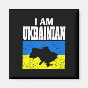 Ich bin Ukrainer Stehe mit der Ukraine Unterstützu Magnet