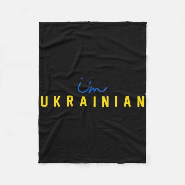 Ich bin Ukrainer Unterstütze patriotischen Präside Fleecedecke (Vorderseite)