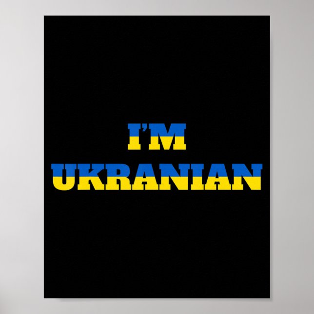 Ich bin Ukrainerin Zelensky Ukraine Patriotic Prou Poster (Vorne)