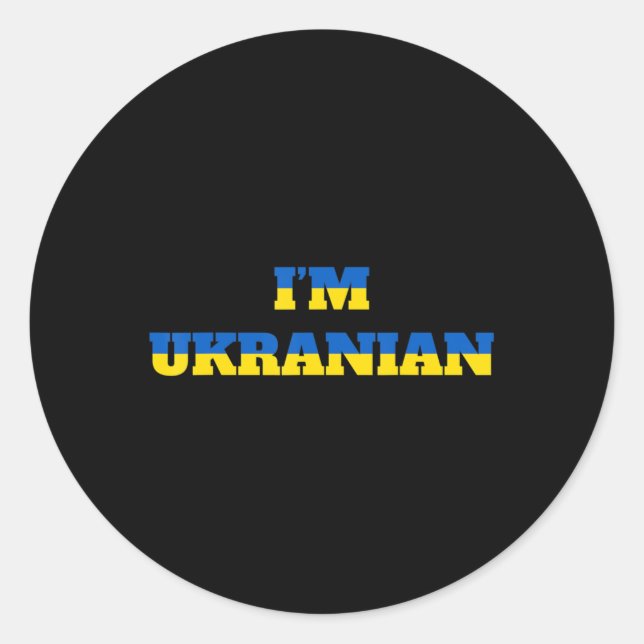 Ich bin Ukrainerin Zelensky Ukraine Patriotic Prou Runder Aufkleber (Vorderseite)