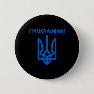 Ich bin ukrainisch Ukraine Wappen Ukrainische Mach Button