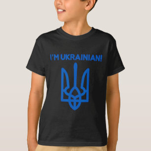 Ich bin ukrainisch Ukraine Wappen Ukrainische Mach T-Shirt