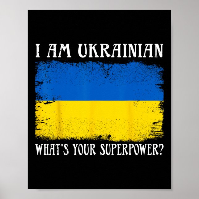 Ich bin Ukrainisch Was ist dein Superheld Ukrainis Poster (Vorne)