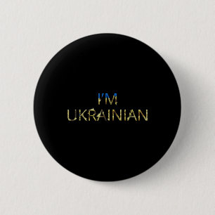 Ich bin ukrainische Ukraine Sonnenblume Retro Ukra Button