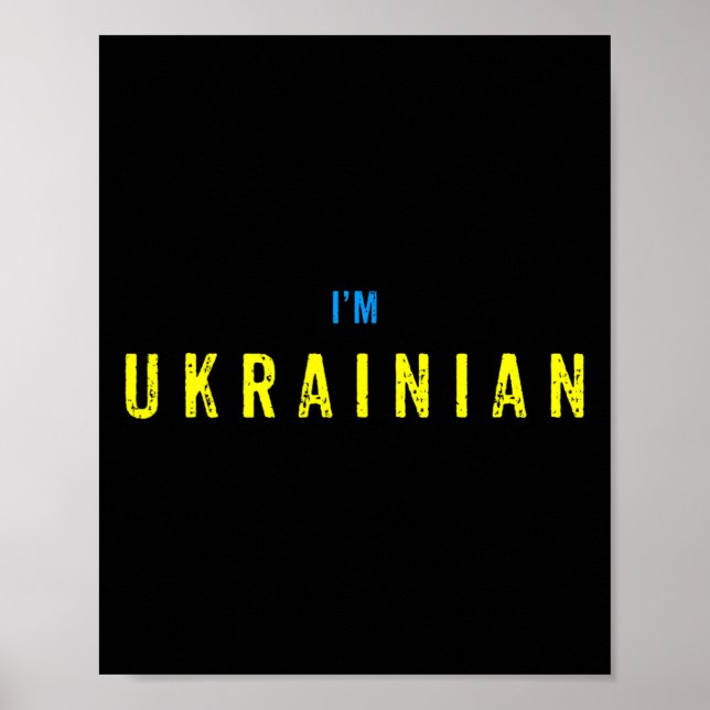 Ich bin ukrainischer Vintage Ukraine  Poster (Vorne)