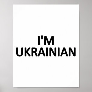 Ich bin Ukrainisches T-Shirt Ukraine Patriotisch S Poster