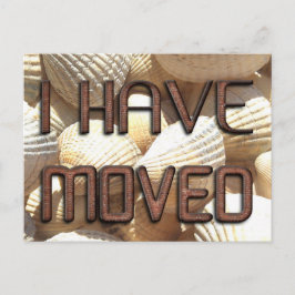 Ich bin umgezogen, neue Address-Muscheln Stone-Ste Ankündigungspostkarte