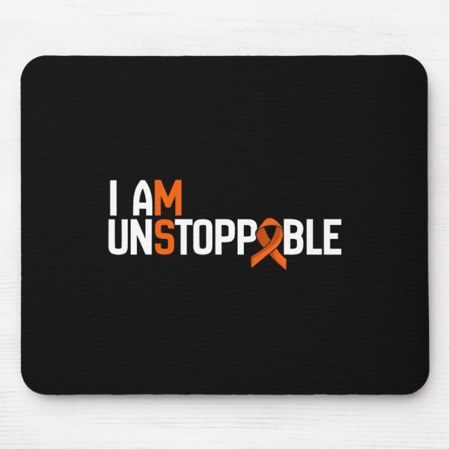 Ich bin unaufhaltsam Multiple Sklerose Frau Awaren Mousepad (Vorne)