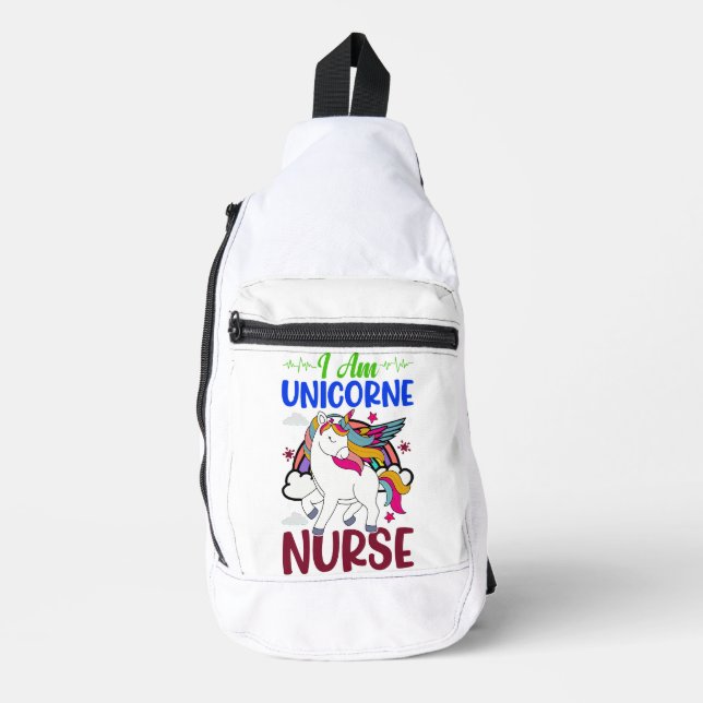 ICH BIN UNICORNE NURSE CROSSBODY BAG (Vorderseite)