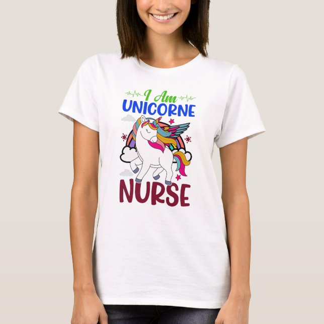 ICH BIN UNICORNE NURSE T-Shirt (Vorderseite)