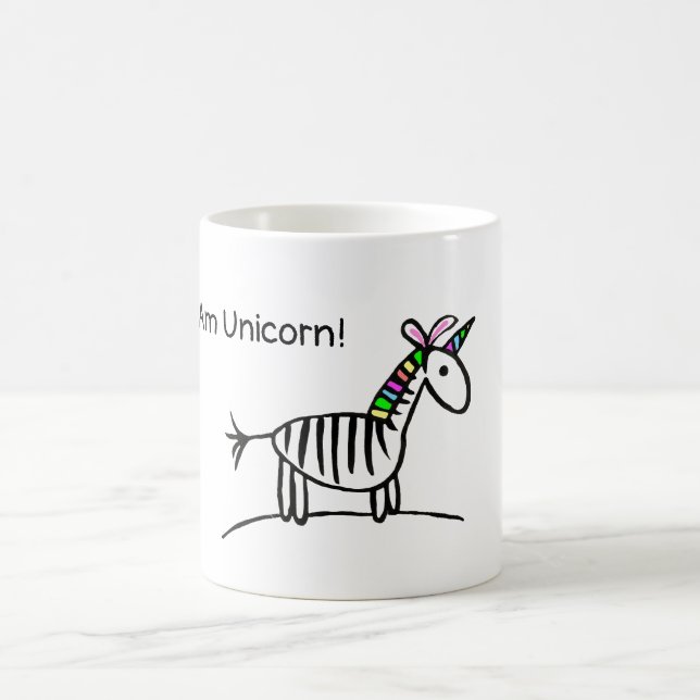 Ich bin Unicornzebra-Tasse Kaffeetasse (Mittel)