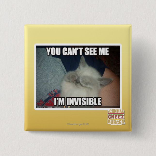 Ich bin unsichtbar button (Vorderseite)