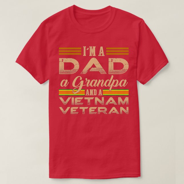 Ich bin Vater, Großvater und Vietnamveteran T-Shirt (Design vorne)