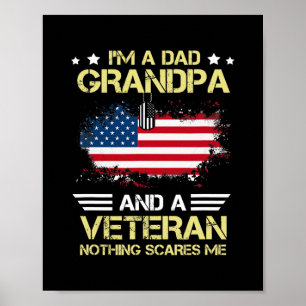 Ich bin Vater Großveteran Veteran Veteran Day Poster