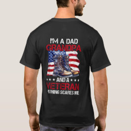 Ich bin Vater Opa und Veteran America Veterans Day T-Shirt