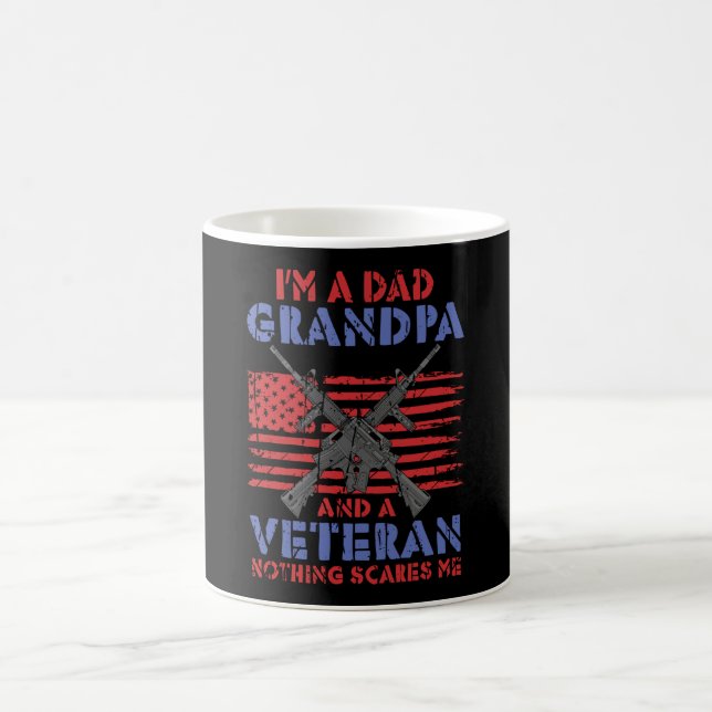 Ich bin Vater Opa und Veteran - Veteran Held Kaffeetasse (Mittel)