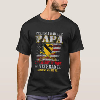 Ich bin Vater Papa 1. Kavallerie Division Veteran T-Shirt
