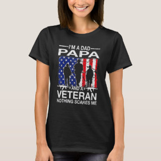 Ich bin Vater Papa und Veteran für den Vater Vater T-Shirt