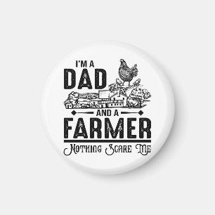 Ich bin Vater und Bauer Landwirtschaft Magnet
