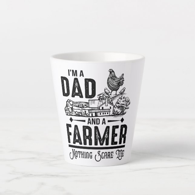 Ich bin Vater und Bauer | Landwirtschaft Milchtasse (Vorderseite)