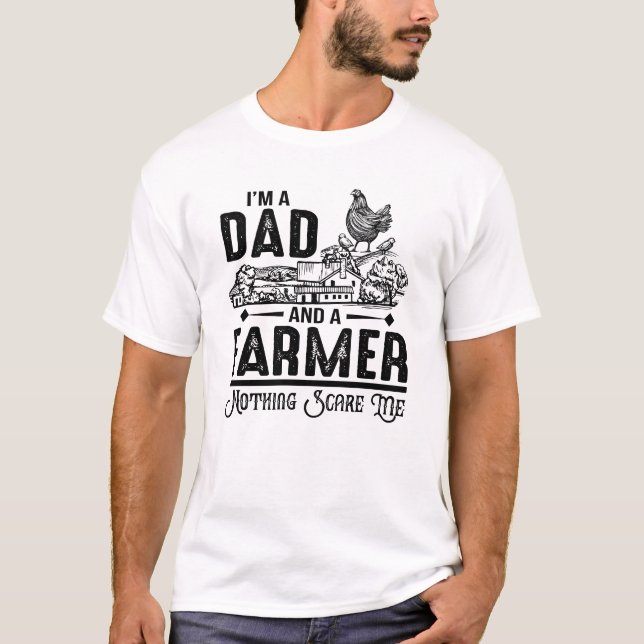 Ich bin Vater und Bauer | Landwirtschaft T-Shirt (Vorderseite)
