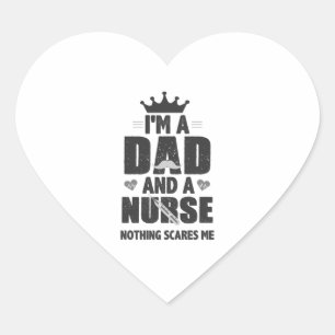 Ich bin Vater und ER Nurse RN nichts macht mich lu Herz-Aufkleber