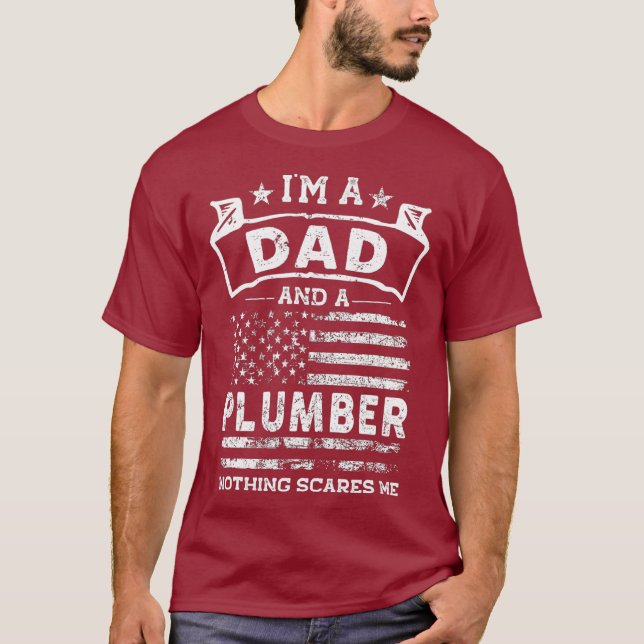 Ich bin Vater und Plumber Funny Fathers Day 4. T-Shirt (Vorderseite)