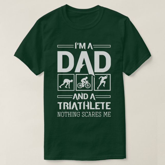 Ich bin Vater und Triathlete Nichts stört mich Tri T-Shirt (Design vorne)