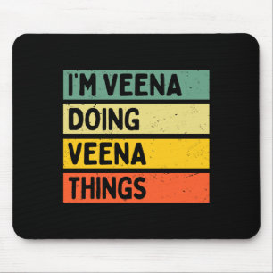Ich bin Veena und mache Veena-Dinge Lustiger D-Zit Mousepad