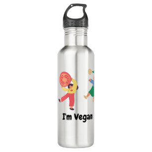 Ich bin VEGAN, beste Geschenke für Veganer, lustig Edelstahlflasche