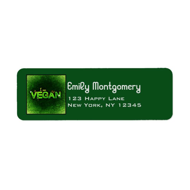 Ich bin Vegan mit einer grasbewachsenen Naturstruk (Vorne)