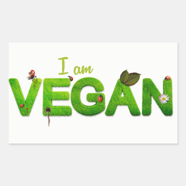 Ich bin Vegan Sticker (Vorderseite)