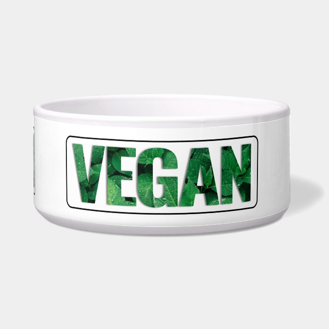 Ich bin Vegan, typografisches Design Napf (Vorderseite)