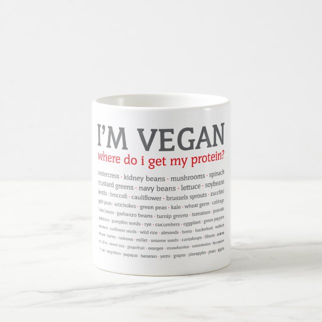Ich bin vegan: Woher erhalte ich mein Protein? Tasse (Mittel)