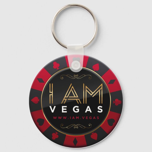 ICH BIN VEGAS POKER CHIP KEY KETTE SCHLÜSSELANHÄNGER (Vorderseite)