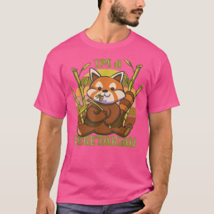 Ich bin Vegetarier - Niedlich Red Panda - Veganer  T-Shirt