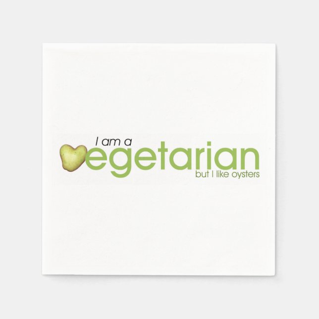 Ich bin Vegetarier Paper Napkin Serviette (Vorderseite)