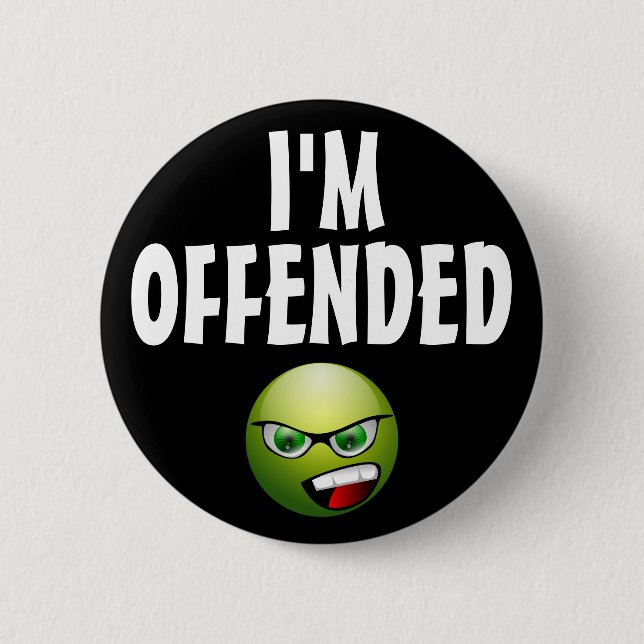 Ich bin verbittert wütend button (Vorderseite)