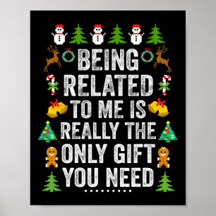 Ich bin verbunden mit meiner Fun Weihnachtsfamilie Poster