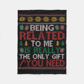 Ich bin verbunden mit meiner lustigen Weihnachtsfa Fleecedecke