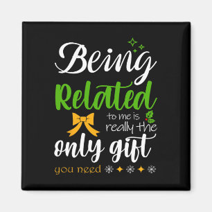 Ich bin verbunden mit meiner lustigen Weihnachtsfa Magnet