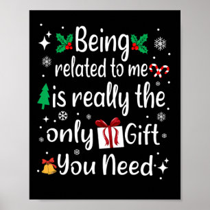 Ich bin verbunden mit meiner lustigen Weihnachtsfa Poster