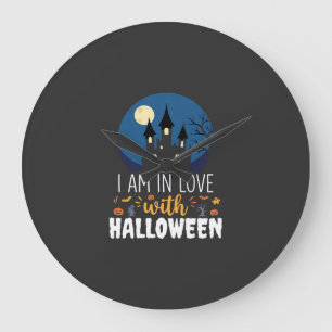 Ich bin verliebt in Halloween Spukschloss_1 Große Wanduhr