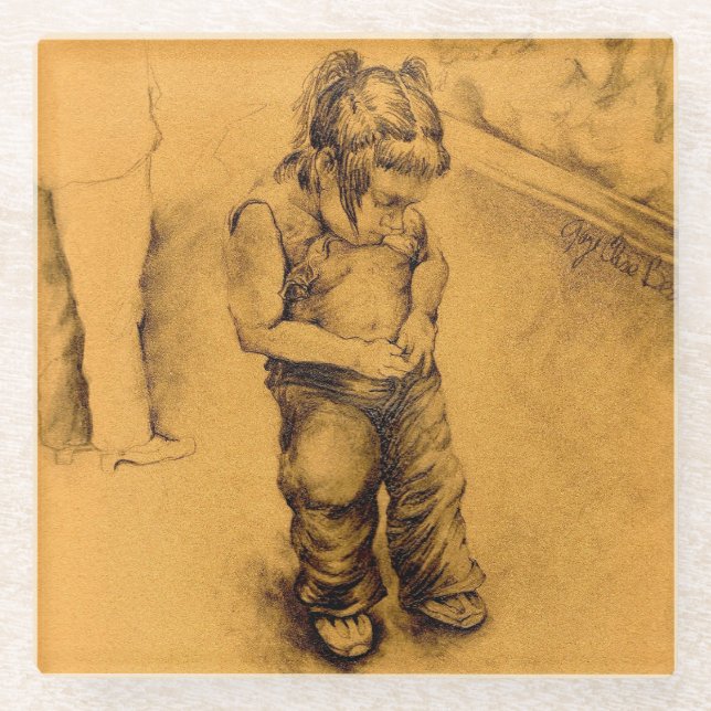 Ich bin verloren in Le Tianguie, Mexiko Glasuntersetzer (Vorderseite)