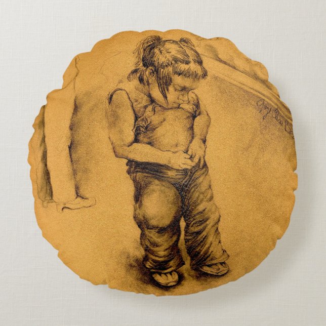 Ich bin verloren in Le Tianguie, Mexiko Rundes Kissen (Vorderseite)