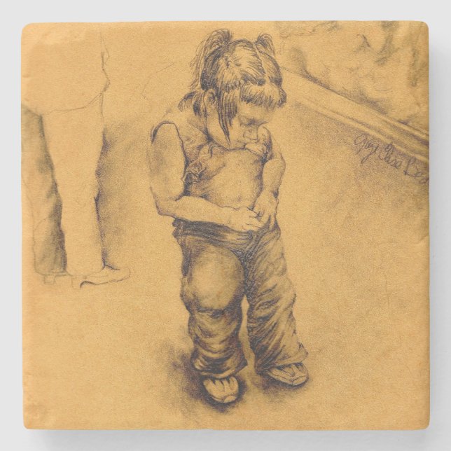 Ich bin verloren in Le Tianguie, Mexiko Steinuntersetzer (Vorderseite)