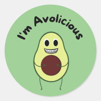Ich bin vermeidbar - Funny Fruit Pun Runder Aufkleber