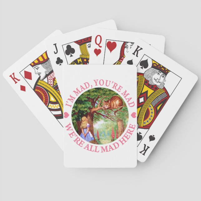 "Ich bin verrückt, du bist verrückt, wir sind alle Spielkarten (Rückseite)